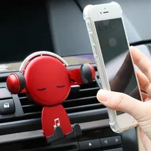 Support de téléphone portable de voiture, sortie d'air, dessin animé, navigation, entièrement automatique, fournitures de voiture