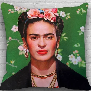 

Frida Kahlo Mexican Fire Rectangular Pillowcase Cushion Cover Digital Printed Decorative Art Painter Custom Design Drawing