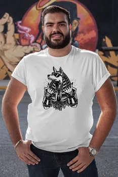 

Angemiel Wear Egyptian Rakundog Fravun White Men 'S Cotton Big Size T-Shirt
