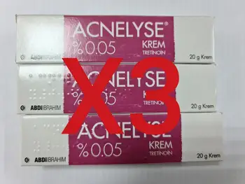 

3X ACNELYSE %0.05 Retinoic Acid Retinol A Vitamin tretinoin Antiaging acne, fine wrinkles, dark spots, or rough skin face damage