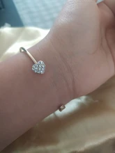 Pulsera ajustable con doble lazo de corazón para Mujer, brazalete con apertura de cristal, joyería, 7g, 2020