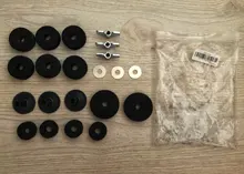 Juego de tambor práctico, fieltro de platillo, mangas, tuercas y arandelas de ala, accesorios de soporte de platillo Hi-Hat