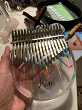 Stick Hammer Tuner Piano-Finger-Piano-Gift Kalimba-Case Thumb Acrylic Transparent 17-Key
