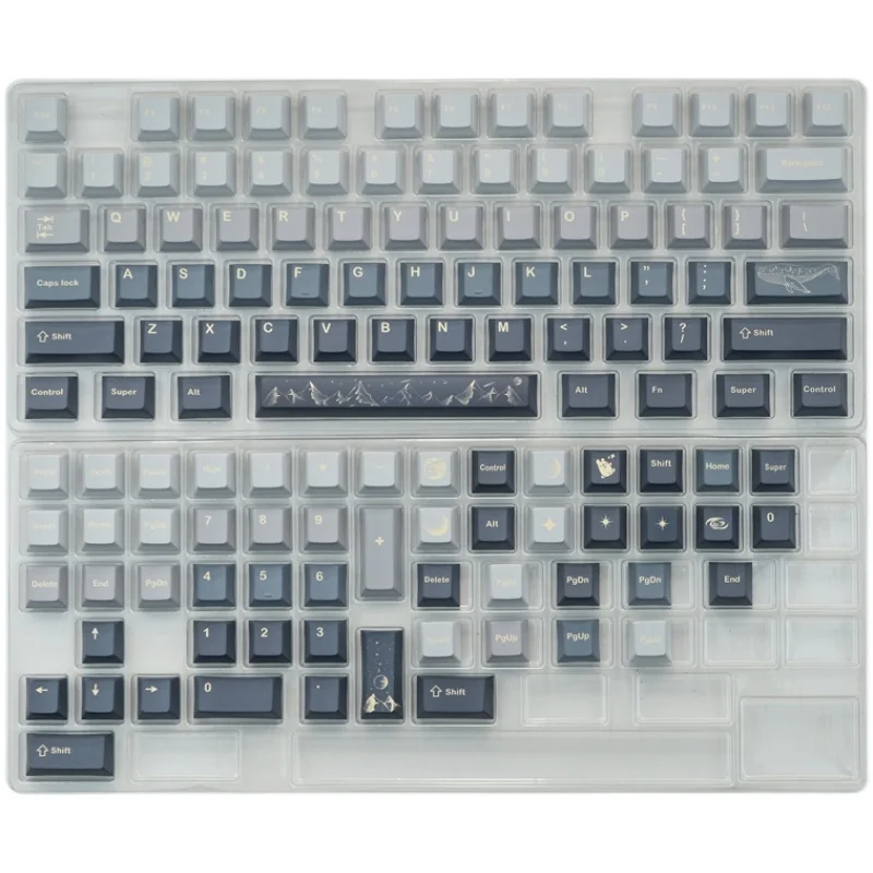 Keycap Teclado Mecânico Perfil Cereja Pbt Sublimação Dye Interruptor mx com 1.75u Shift 2u 129 Chaves - Imagem 3