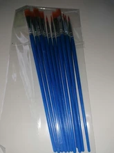 12 Uds. De pinceles de nailon para pintar, accesorios de arte para niños, pincel para pintar con acuarela, artículos de dibujo artístico