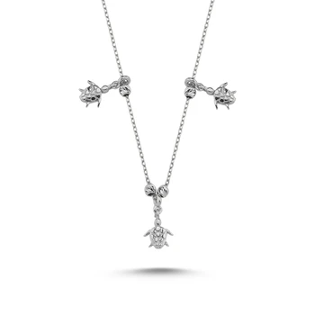 

Merve Gümüş'ten 925 Sterling Turtle Pattern Sterling Dangle Necklace
