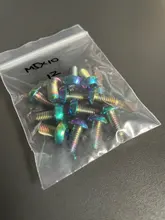 Tornillos de titanio M5x10 de 12mm para Rotores de freno de disco, para bicicleta de montaña y de carretera, cabezal T25 Torx, 12 Uds.