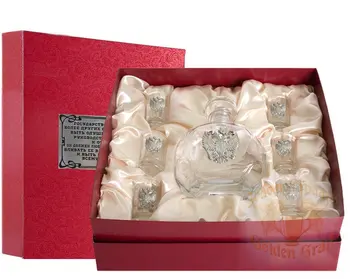 

Gift with engraving gifts for men graphics for vodka with stacks 050203049, set of shtof