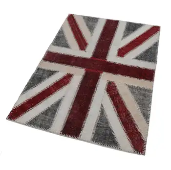 

106x146 Cm British Handmade Flag Patchwork Rug-3x5 Ft