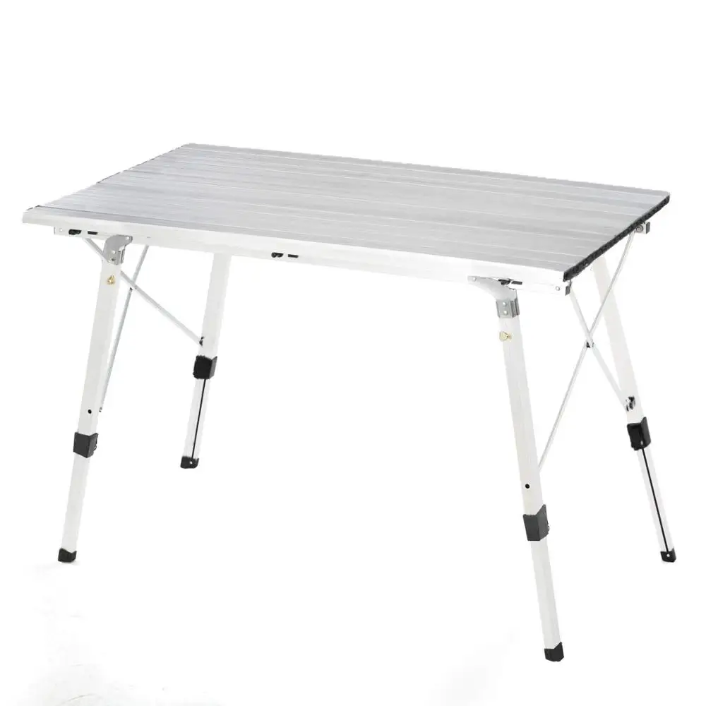 

Folding Roll-up Table with Carrying Bag Lightweight Portable Camping Table Adjustable Height for Camping Beach Backyard