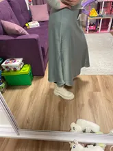 Marchitas de verano faldas mujer moda 2020 midi faldas Inglaterra Oficina satén alto cintura simple Falda larga elegante de las mujeres