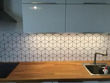 Self-Adhesive Wallpaper Stick Geometry Bedroom Hexagon Home-Decorative Black Modern-Stripe