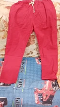Garemay-pantalones de lino y algodón para mujer, pantalón holgado para mujer, pantalón informal de Color sólido, Harem, Capri de talla grande para mujer