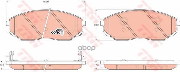 Disc Brake pads Trw/Lucas Gdb3343 TRW/Lucas. GDB3343