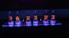 Nixie-placa de circuito de reloj Digital LED, 12V, 1A, IN14, regalo, con funda