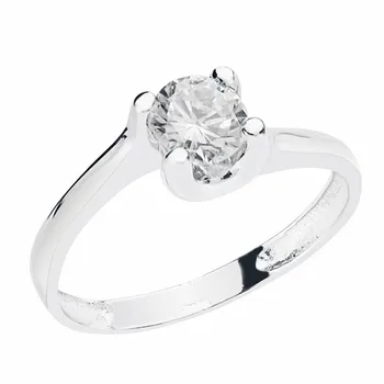 

Solitaire 18k white gold cubic zirconia 5.5mm. [AA2289]
