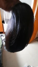 Peluca recta con corte Bob de 13x4 para mujer, cabello humano de encaje, prearrancado con pelo de bebé, Remy brasileño, cierre de Bob corto, color negro
