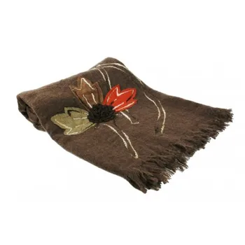 

Blanket Brown Color with Embroidery