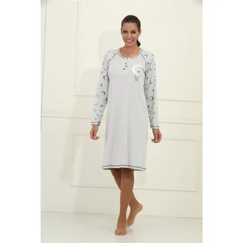 

Etoile women Autumn/twittering Cotton Long Sleeve Nightgown/Sleepwear 91054
