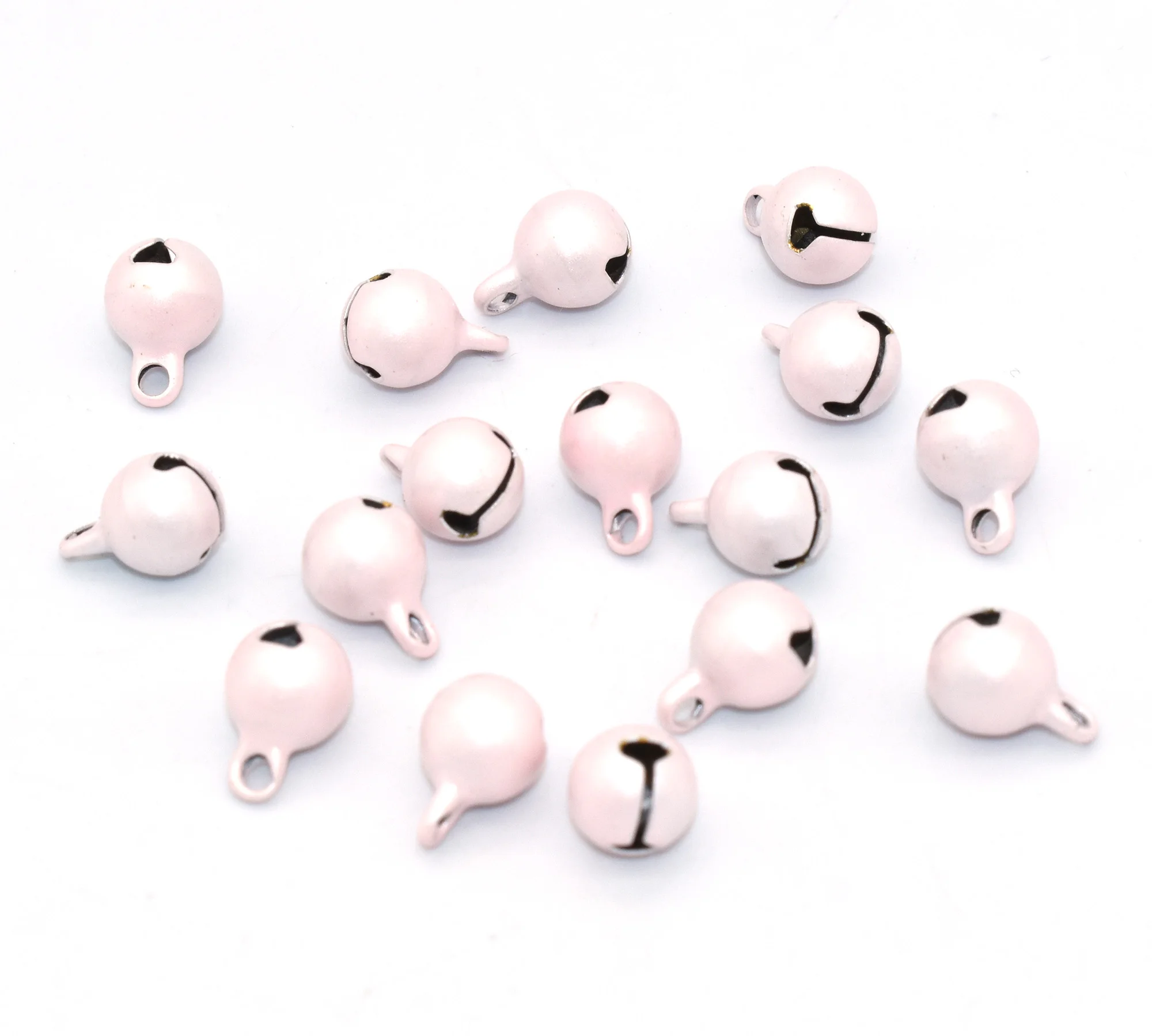 Campane Jingle Rosa Pallido Charms 8Mm Mini Campane Campane Di Natale Per Decorazioni Natalizie Per La Casa Di Natale