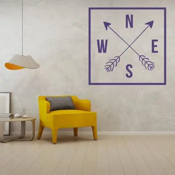 

Arrow Compass Classic Wall Sticker Decal Geography Sticker Home And Bedroom Art Decoration A003093