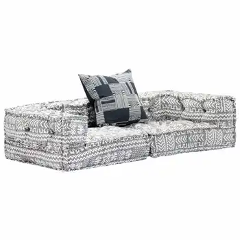 

Sofa Bed Modular 2 seat gray fabric sofas