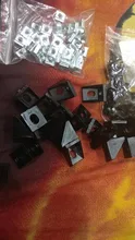 Juego de conectores de perfil de aluminio 2020, soporte de esquina de 20 piezas, 20 Series de M5, Tuercas de ranura en T, tornillo hexagonal de M5 X 8mm, 40 Uds.