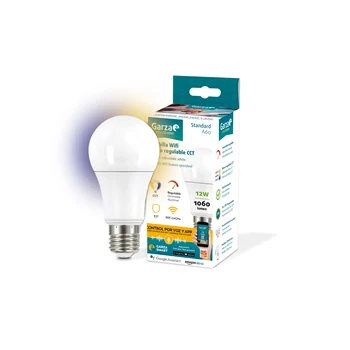 

Garza Smarthome - Bombilla LED WiFi CCT 12w Estandar E27 inteligente y programable, cambio de Intensidad y Tonalidad, control po