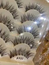 5 par/caja pestañas 3D fibra Artificial mucho pestañas duraderas las mujeres extensión y volumen de pestañas falsas