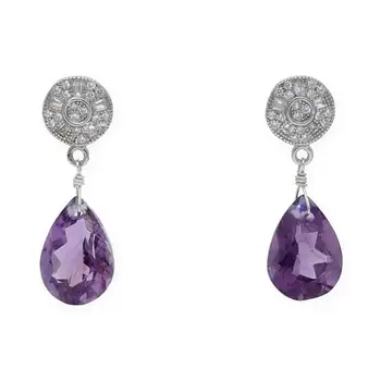 

Pendientes plata 925 y amatistas