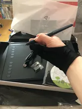 HUION-tableta gráfica de 8192 niveles, tableta de dibujo Digital HS611 con barra de teclas rápidas, bolígrafo sin batería, compatible con función de inclinación