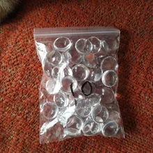 Aclovex-cabujón de cristal transparente para fabricación de joyas, cabujones redondos con parte trasera plana de 12mm, 20mm y 25mm, 1 paquete