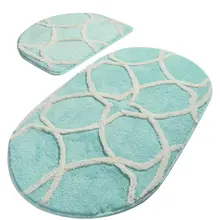 Коврики для ванной нескользящие Противоскользящие коврики Нескользящие противоскользящие Боннские овальные Мятные наборы 2'Li 60X100 см-50X60 см