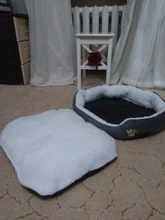 Pequeño perro de talla mediana perrera lana de cordero cama para gato, perro extraíble lavable suministros para mascotas suave mantener caliente casa felpa relleno Mat