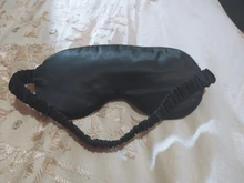 Las mujeres de seda imitada antifaz para dormir de viaje portátil parche Ojo de siesta parche venda de reposo de la cubierta de ojo máscara de dormir noche visera