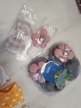 FOCUSNORM-zapatos de cuna para bebés recién nacidos, gancho con forma de flor de algodón, corcho suave, 6 colores + diadema