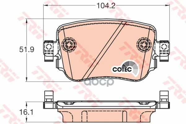 Gdb2042_колодки Дисковые Задние! Audi A1, Seat Leon, Skoda Octavia 1.2-2.0tsi/Tdi 12 Trw/Lucas Gdb2042 TRW/Lucas арт. GDB2042