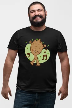

Angemiel Wear Dancing Groot Black Men 'S Cotton Big Size T-Shirt