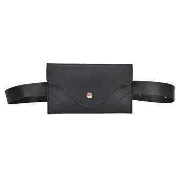 

Women Fashion Waist Bag PU Leather Belt Bag Solid Color Chest Pack For Women Simple Waist Pouch Fanny Pack Coin Purse