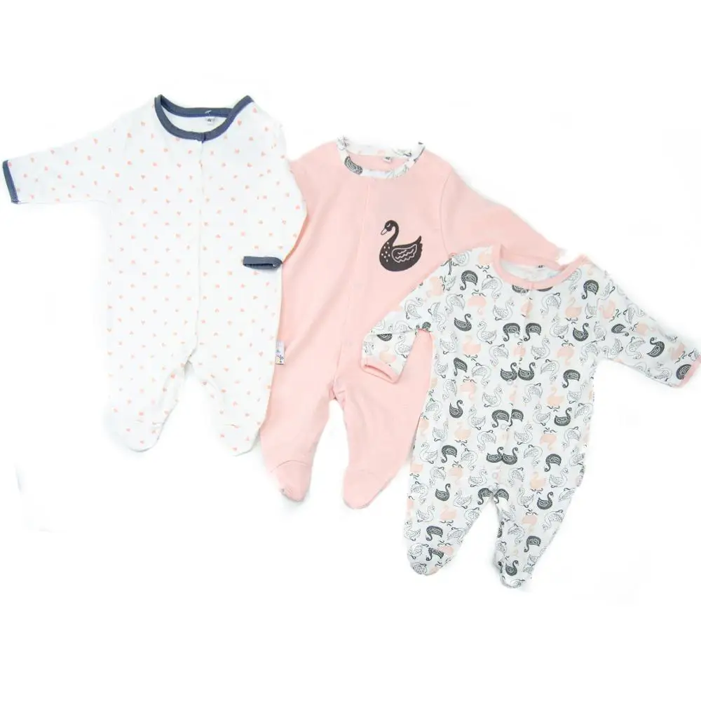 

Newborn Infant Baby Boy Girl Romper Footed Jumpsuit Pyjamas 3 6 9 Months 1 year old Cotton Full Sleeve "O" Neck Outfits 3 in 1