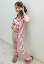 Pijamas de Navidad para bebé, ropa de dormir de manga larga de seda, Color sólido, cómoda, Otoño e Invierno