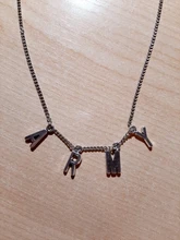 Pop Coreano de moda aleación Simple cartas ejército clavícula collar de cadena para las mujeres Vintage de Metal colgante de joyería al por mayor