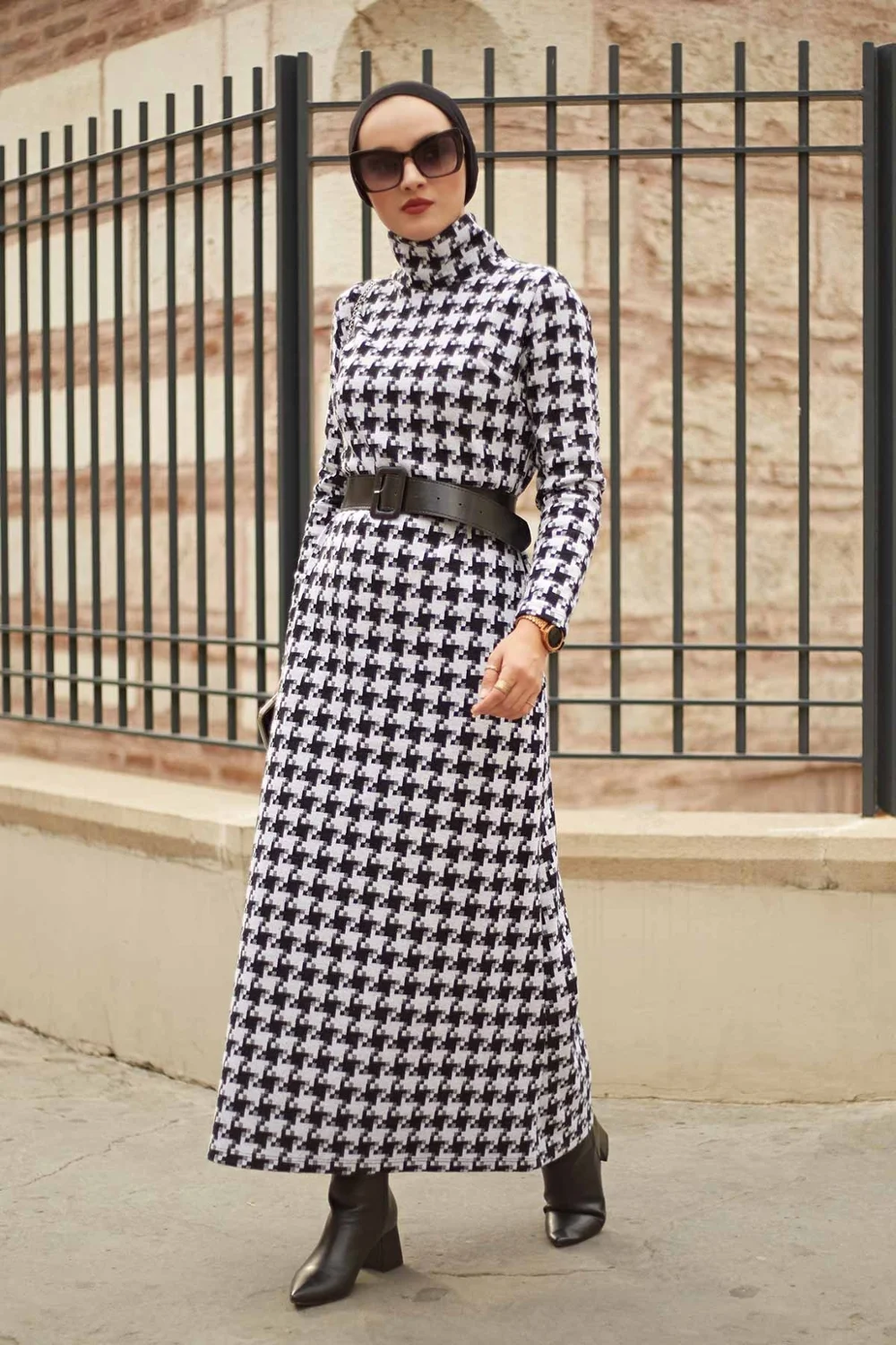 タートルネック女性のドレス服ヒジャーブファッションセットキャップニットミディマキシロングデザインluxファーストクラスアラビアイスラムヨーロッパ ドレス Aliexpress