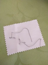 Anenjary-pendientes de plata de ley 925 con forma de estrella, aretes de cadena larga, S-E1443 completo