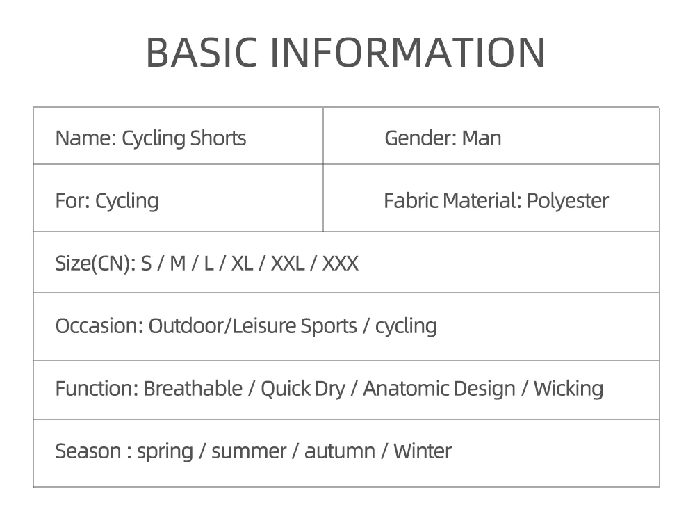 Breathable Men's cycling shorts Men's Underpants Cycling Underwear 3D Pad Shockproof Bicycle Underpant MTB Road Bike Underwear