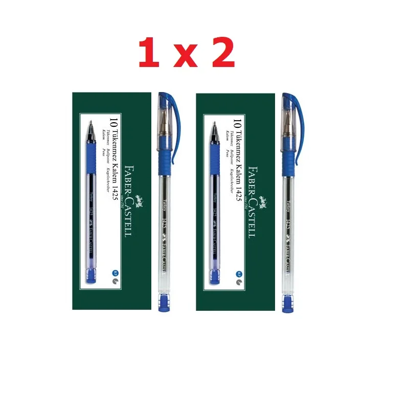 Faber-Penna A Sfera Castell Scatola Blu Da 10 X Confezione Da 2, Faber-Castell 1425