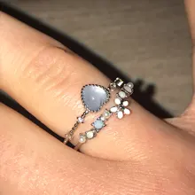 Anillo de flor de cristal exquisito, joyería de moda con carácter, anillo de apertura hembra versátil de amor dulce