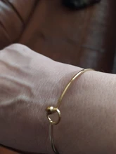 ZMZY-brazaletes de acero inoxidable para mujer, pulseras con abalorio, Color plateado, dorado, Círculo abierto, joyería femenina