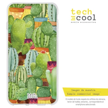 

FunnyTech®Stand case for Motorola Moto Silicone E5 L Cactus watercolor painting