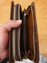 Carteras de hombre Baellerry de gran capacidad bolsillo del teléfono celular de doble cremallera embrague bolsa de Passcard de bolsillo de hombre de negocios cartera
